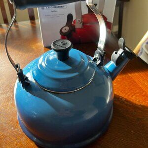 Blue Le Creuset Whistling Tea Kettle